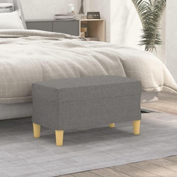 vidaXL Bankje 70x35x41 cm stof donkergrijs, Verzenden, Nieuw, Stof, Minder dan 150 cm