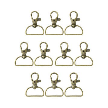 Sleutelhanger D-Haak - Antiek Brons (10 Stuks), Ophalen of Verzenden, Nieuw, Overige typen