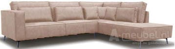 Hoekbank Groede - hoekbanken - Creme, Nieuw, 150 cm of meer, Leer, 250 tot 300 cm