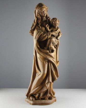 sculptuur, 58cm - Madonna and Child - 58 cm - Lindehout