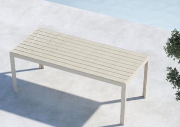 Tuintafel Ties Aluminium/Polywood Beige 205x90 cm The, Verzenden, Nieuw