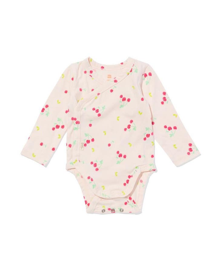HEMA Newborn meegroei overslagromper kersen ecru, Kinderen en Baby's, Babykleding | Overige, Nieuw, Verzenden