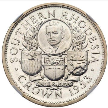 Zuid-Rhodesië (Britse kolonie). Elizabeth II. 1 Crown 1953 -