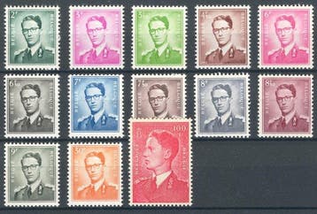België 1958 - Koning Boudewijn - 1066/1075 Cataloguswaarde :, Gestempeld