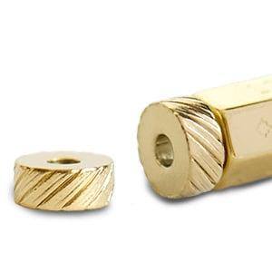 1 x C.U.S® Sieraden message beads eindkap Goud (nikkelvrij), Ophalen of Verzenden, Nieuw, Kraal