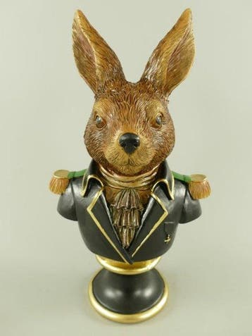 Beeld, Haas beeld - 35 cm - Polystone, Antiek en Kunst