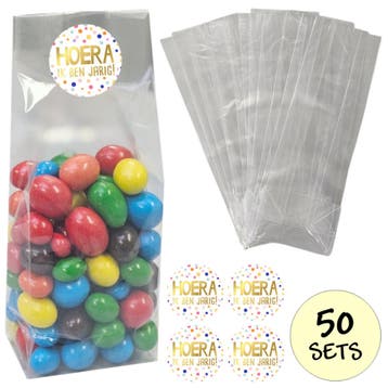 Fako Bijoux - Uitdeelzakjes Met Sluitstickers - 50 Stickers, Verzenden, Nieuw