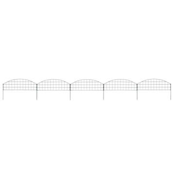 vidaXL Schuttingset gebogen 77,3x26 cm groen, Verzenden, Nieuw, IJzer