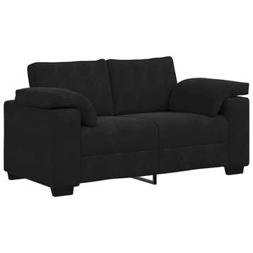 Loveseat 120cm fluweel zwart - Retourdeal 35% Korting, Minder dan 75 cm, Tweepersoons, Ophalen of Verzenden, Zo goed als nieuw