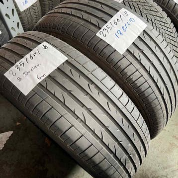 2 x Bridgestone Dueler 235-60-18 Zomerbanden 6mm, 18 inch, Gebruikt, Ophalen of Verzenden, 235 mm