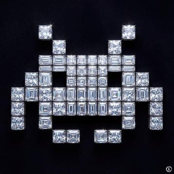 Kleury.art - [XL MATTE PAPER] The Diamond Invader by, Nieuw