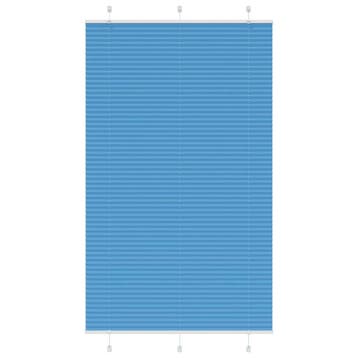 vidaXL Plissé rolgordijn 115x200cm stofbreedte 114,4cm, Verzenden, Nieuw, Blauw