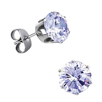 Fako Bijoux - Oorbellen - Steker - Stainless Steel - Zirkoon, Verzenden, Nieuw