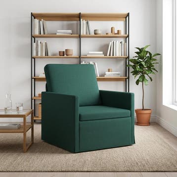 vidaXL Fauteuil Donkergroen 70 x 81 x 82 cm Stof, Huis en Inrichting, Eenpersoons, Verzenden, Nieuw, Minder dan 150 cm