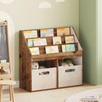 vidaXL Kinderen Boekenkast Oudhout 72,5 x 29,5 x 69 cm, Huis en Inrichting, Woonaccessoires | Krantenbakken en Lectuurbakken, Verzenden