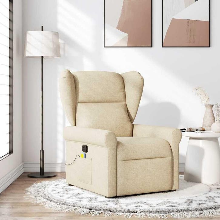 Massagestoel Creme | Retourdeal 35% Korting | Comfort, Huis en Inrichting, Fauteuils, 50 tot 75 cm, 75 tot 100 cm, Zo goed als nieuw