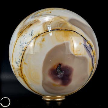Zeldzame natuurlijke topkwaliteit mookaïet Sphere- 1358.16 g