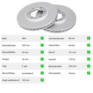 Remschijven Opel Monterey 3.1 TD (M92) Van 1991-09 tot 1998-, Verzenden, Nieuw, Opel
