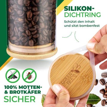 2dekans | GREEN BEE`S set van 12 voorraadpotten klein -, Ophalen of Verzenden, Zo goed als nieuw