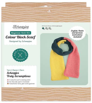 Scheepjes Colour Block Sjaal Breien - Breikit voor beginne, Ophalen of Verzenden, Nieuw