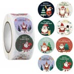 500 Kerst Stickers Op Rol - 2.5cm - Kerststickers -, Diversen, Verzenden, Nieuw