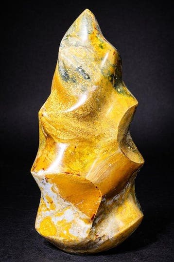 *** GEEN RESERVE*** Gepolijst Ocean Jasper Vlam Met