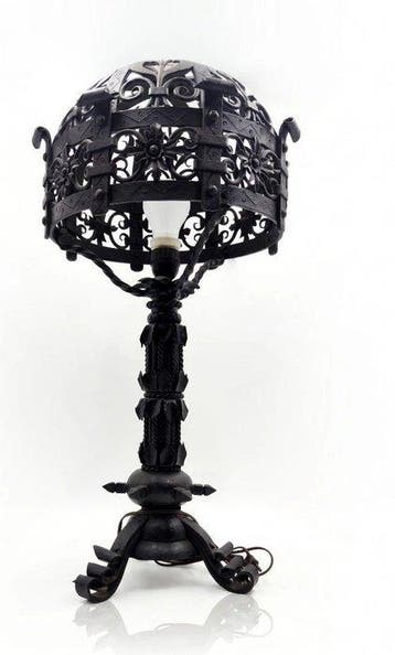 Lamp - Smeedijzer - Art-deco lamp uit de jaren dertig