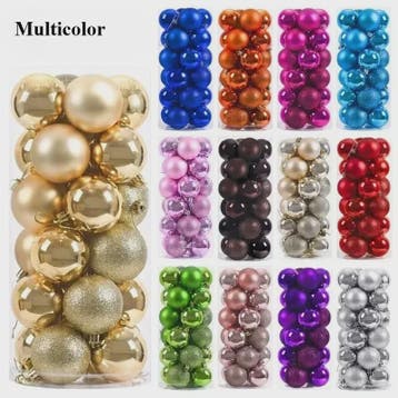 Set van 24 Kerstballen (3/4/6 cm) - Versier je Kerstboom en, Diversen, Kerst, Verzenden, Nieuw
