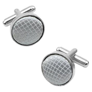 Fako Bijoux - Manchetknopen - Staal & Ruit - Ø 16mm - Zilver, Verzenden, Nieuw