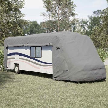 vidaXL Camperhoezen 870x235x275 cm vliesvlies grijs, Verzenden, Nieuw
