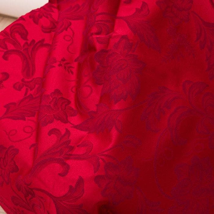 BA131 - Kostbaar damast jacquardweefsel rood - Meubelstof -, Antiek en Kunst, Antiek | Kleden en Textiel
