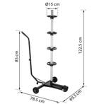 Velgboom mobiel zwart aluminium tot 225mm bandbreedte, Doe-het-zelf en Verbouw, Verzenden, Nieuw