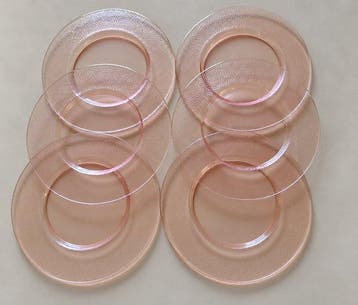 Cristalleria La Perla - Onderbord (6) - Glas - Handgemaakt,, Antiek en Kunst