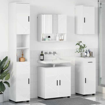 vidaXL Badkamermeubelset 5 st Hoogglans Wit 61 x 35 x 64 cm, Verzenden, Nieuw