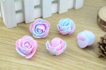 Foamroos Gemeleerd Los Rose Blauw 35 mm 50 stuks, Ophalen of Verzenden, Nieuw