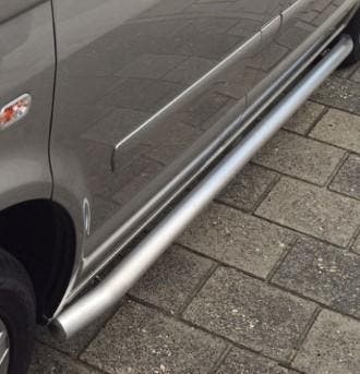 MERCEDES SPRINTER L2 RVS SIDEBARS GEKNIKT MAT / ACTIE!, Auto diversen, Auto-accessoires, Nieuw, Ophalen of Verzenden