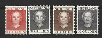 Nederland 1949 - Koningin Juliana En face - NVPH 534-537, Postzegels en Munten, Gestempeld