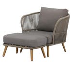 Volterra lounge balkonset 5-delig licht bruin wicker, Tuin en Terras, Ophalen of Verzenden, Nieuw, Wicker