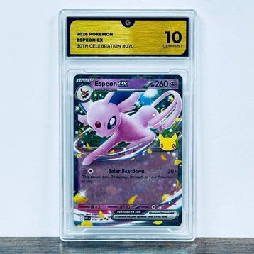 Pokémon Graded card - Espeon ex 070- 30th Anniversary –, Nieuw