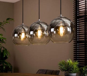 Hanglamp Industriele Bubble Glas 3L - Nieuwe Collectie 2026, Glas, Verzenden, Vintage - Dimbaar - Industrieel - 2026 - Shaded Glas