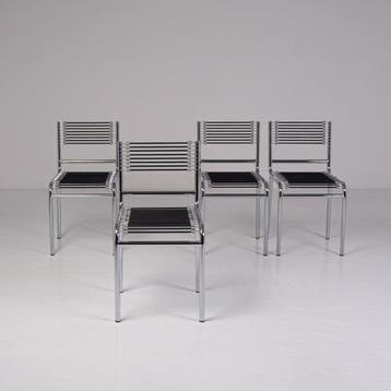 Renè Herbst - Stoel (4) - Sandows - Staal, Elastico, Antiek en Kunst