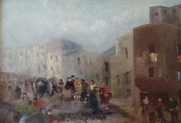 Francesco Di Marino (1892-1954) - Mercato a Napoli