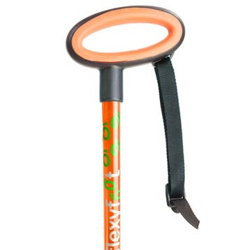 Wandelstok met ovalen handvat - opvouwbaar oranje, Ophalen of Verzenden, Nieuw