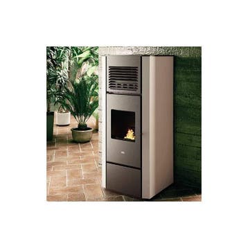 Pelletkachel Nia 15 kW warmte in meer kamers met kanalisatie, Nieuw, Ophalen of Verzenden, Pelletkachel, Vrijstaand