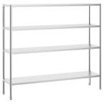 GGM Gastro | Rvs rek PREMIUM - 2000x500mm - met 4 schappen |, Verzenden