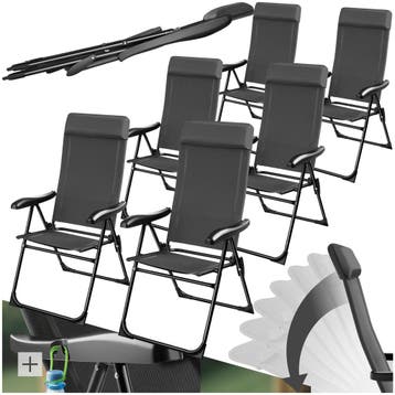 Inklapbare campingstoel Müritz met hoofdkussen, aluminium, Verzenden, Nieuw