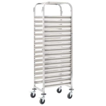 vidaXL Keukentrolley 16-laags 38x55x163 cm roestvrij staal, Huis en Inrichting, Verzenden, Nieuw