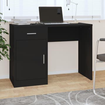 vidaXL Bureau met kast en lade 100x40x73 cm bewerkt hout, Verzenden, Nieuw