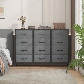 Ruime Ladekast met 12 Stoffen Lades - Stevig Stalen Frame, R, Verzenden, Nieuw
