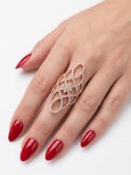 Ring - 14 karaat Roségoud - 1.50ct. tw. Roze Diamant, Sieraden, Tassen en Uiterlijk, Ringen, Nieuw